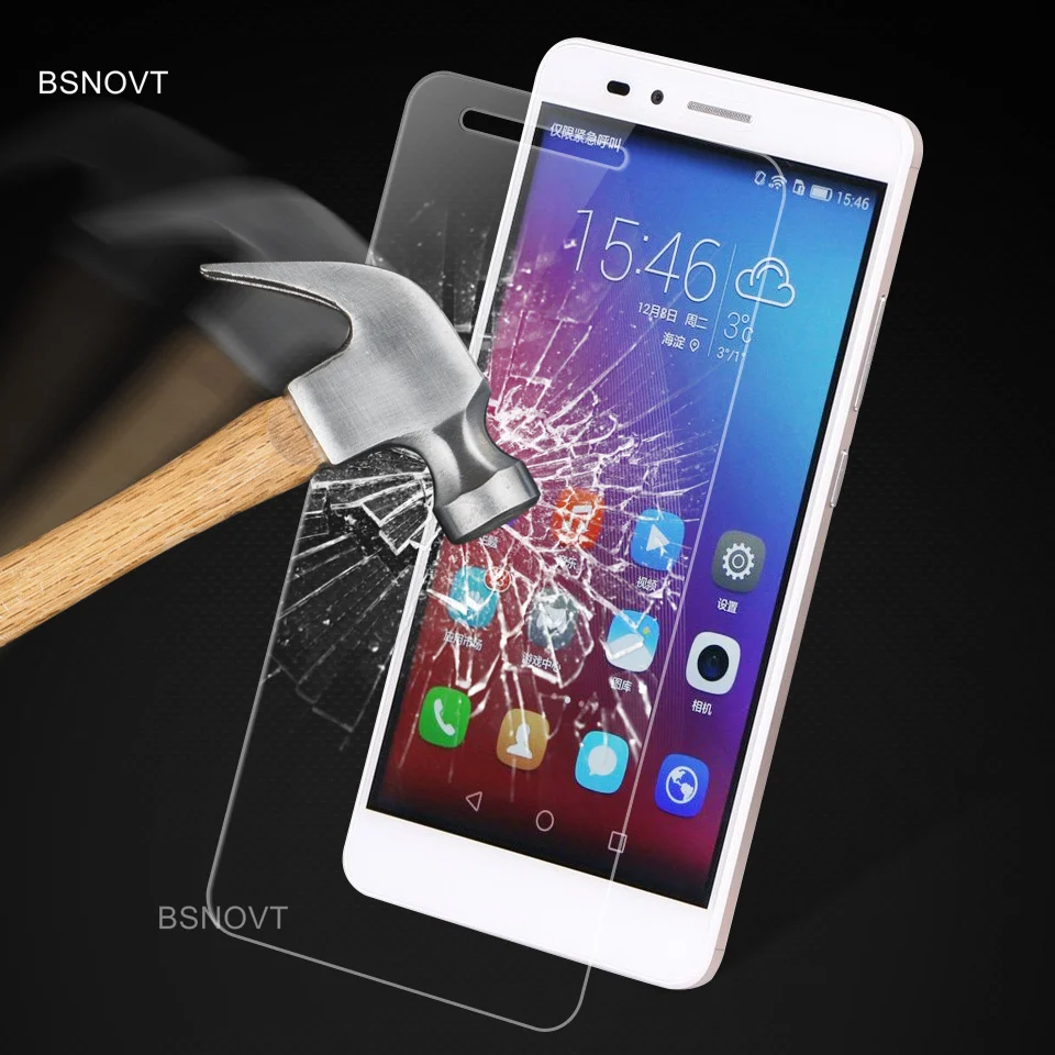 2 piezas de vidrio para Huawei Honor 5X Tel&eacute;fono de vidrio templado Protector de pantalla para el Huawei Honor 5X de vidrio para Huawei Honor 5X pel&iacute;cula BSNOVT-0