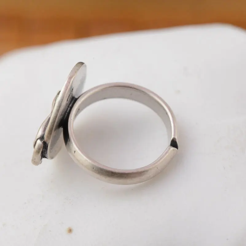 Женское кольцо из серебра 100% пробы регулируемый размер|thai silver ring|horse ringrings for women |