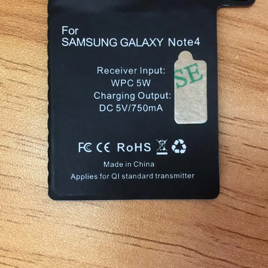 Беспроводной приемник зарядного устройства с импортным IC для samsung Galaxy Note 4 Qi Стандартный беспроводной приемник для зарядки телефона адаптер