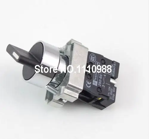 

4pcs XB2BD53C 3 Position 2NO Momentary Select Selector Switch 400V 6A
