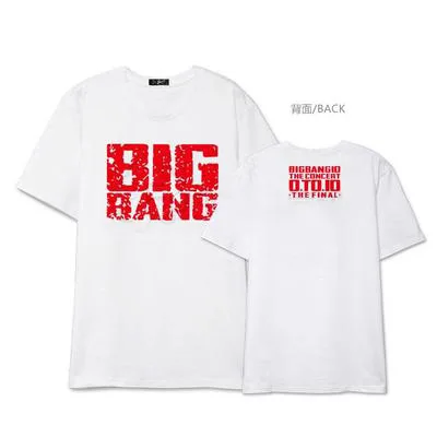 Kpop Bigbang G Dragon MADE concert Мужская и женская футболка с короткими рукавами весенние