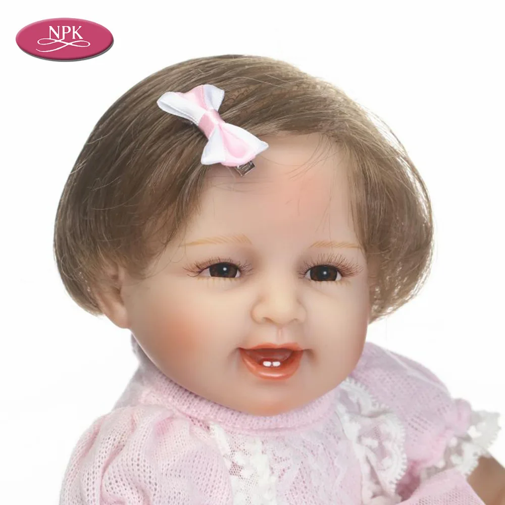NPK 40 см силиконовая кукла для новорожденных девочек Juguetes развивающие игрушки