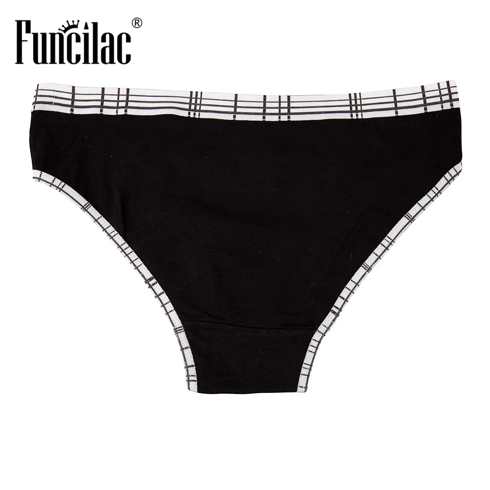 5 шт./Лот женские хлопковые трусы в клетку | Женская одежда