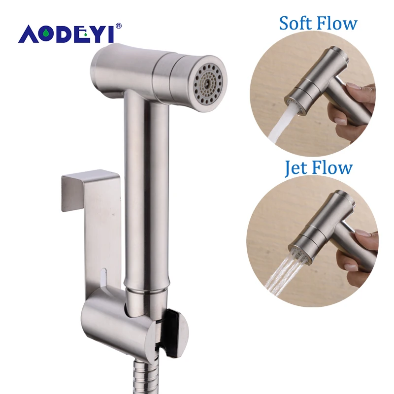 

AODEYI Toilet Sprayer Shower Set 2 Mode Bidet Toliet HandHeld Bidet Spray Portable Shattaf Bidet Faucet 304 Stainless Steel