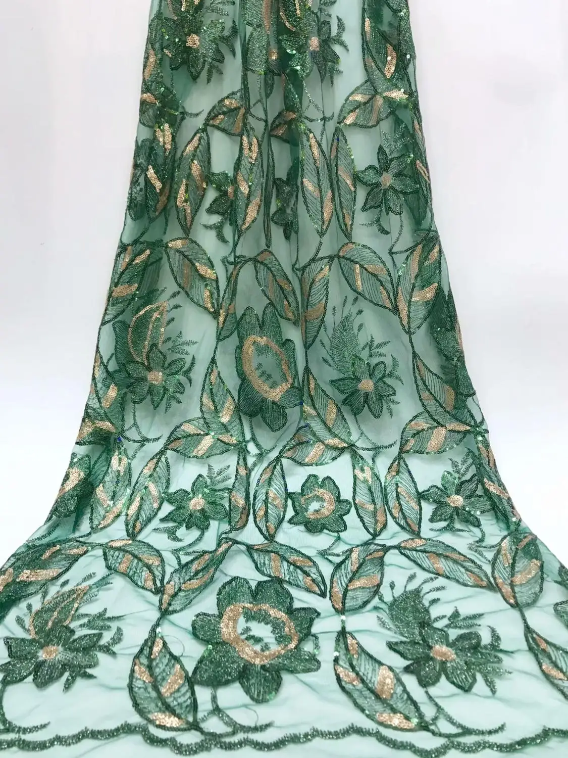 Новинка 2019 розовое золото кружевная ткань французская сетка африканский тюль