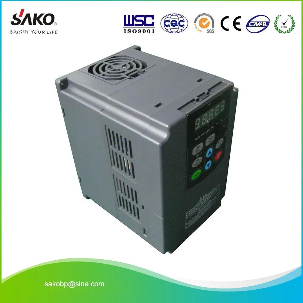 SAKO 230V 2.2KW трехфазный вход 3HP VFD инвертор переменной частоты Профессиональный для