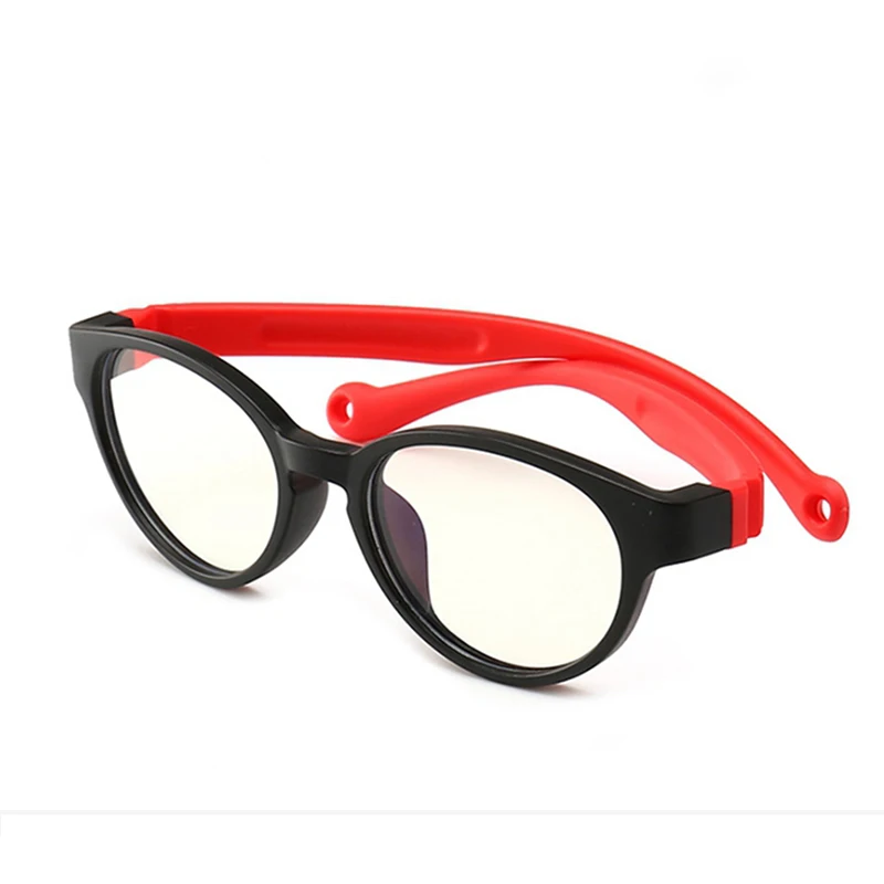F010 black-red Детские Студенческие оправа для очков, Детские анти-голубые лучи, легкие компьютерные оптические очки для маленьких мальчиков и девочек F010 - Цвет оправы: F010 black-red