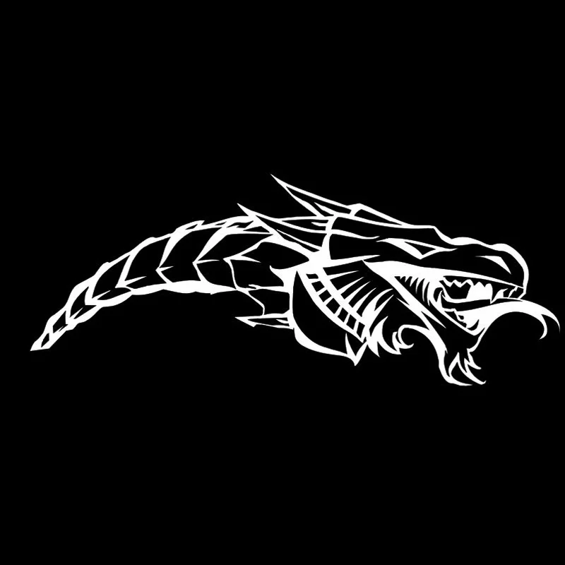 13 1 см * 5 3 Клык дракона с длинной шеей интересные виниловые наклейки на автомобиль