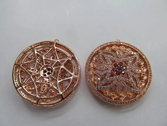 Бесплатная доставка-AAA класс 35 мм 2 шт паве металлическая распорка и кубический