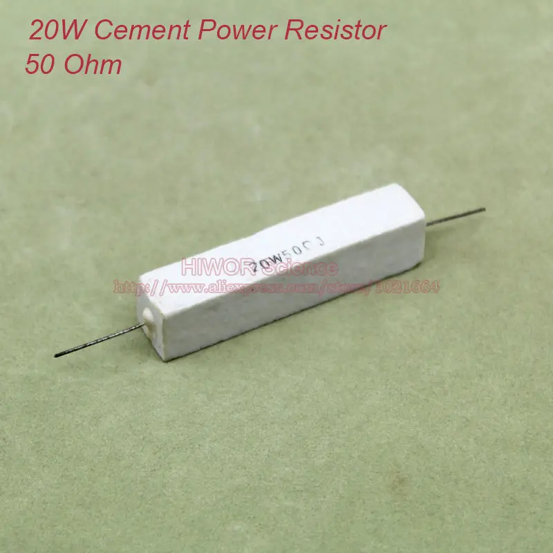 (5 шт./лот) 20 Вт 50 Ом керамический цементный Силовой Резистор TOL 5% резисторы |