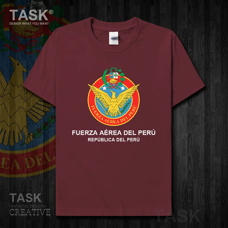 ВВС Перу перуанская ПЭ в стране Летняя мода Новые Топы Футболки мужские с