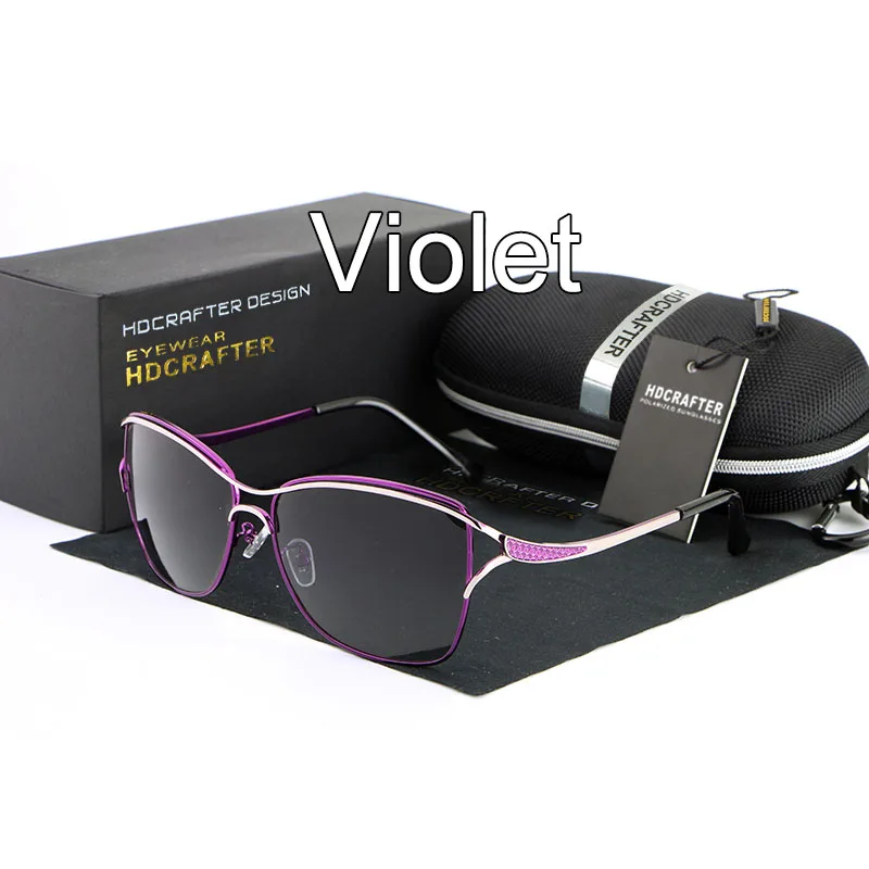 Violet HDCRAFTER Роскошные брендовые солнцезащитные очки для женщин элегантные солнцезащитные очки для женщин anteojos de sol mujer солнцезащитные очки oculos de sol - Цвет линз: Violet
