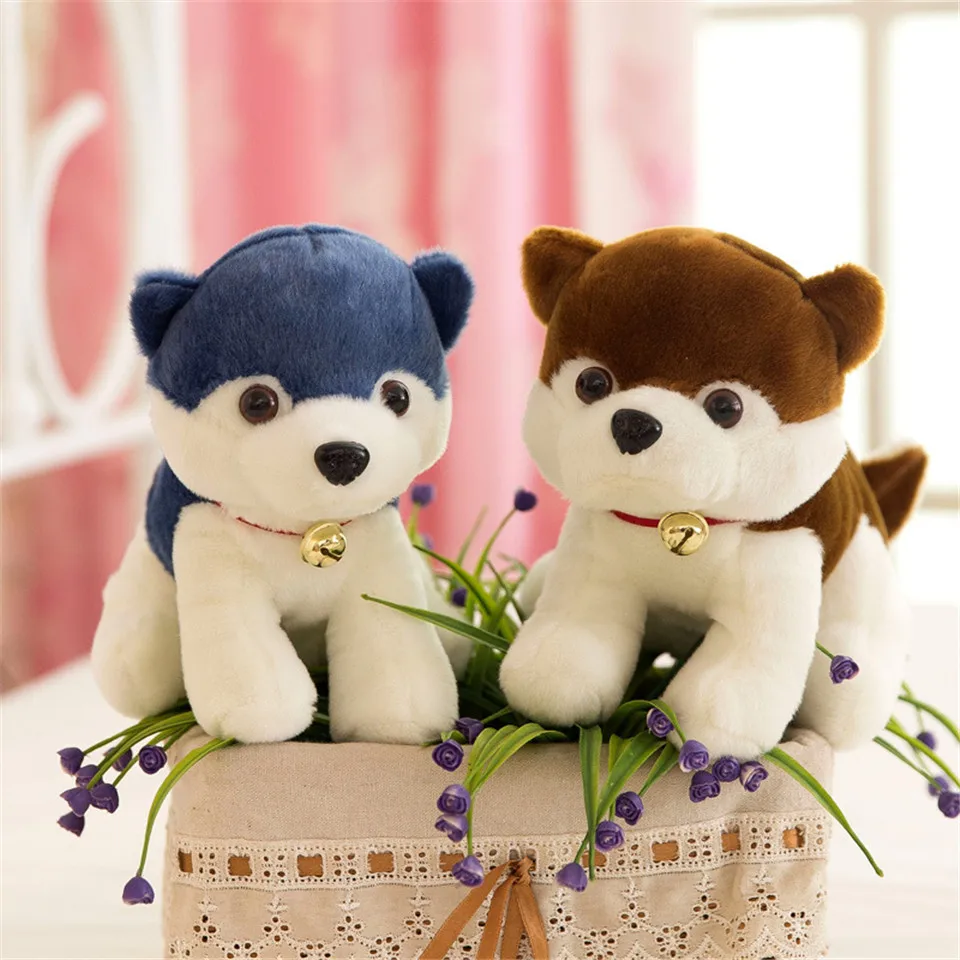 18 см колокольчиками Собака Хаски плюшевые игрушки прекрасный чучело куклы Лидер