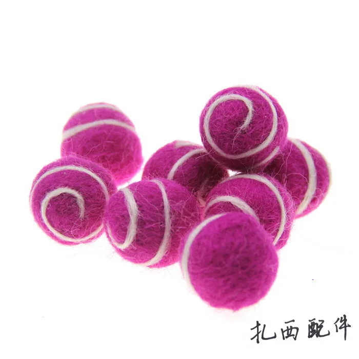 Rose Pink 30 шт. 30 мм Спиральные шарики игольчатые шерстяные шарики пенопластовые намотки вышивка бисером шерсть помпоны аксессуары для бижутерии DIY - Цвет: Rose Pink