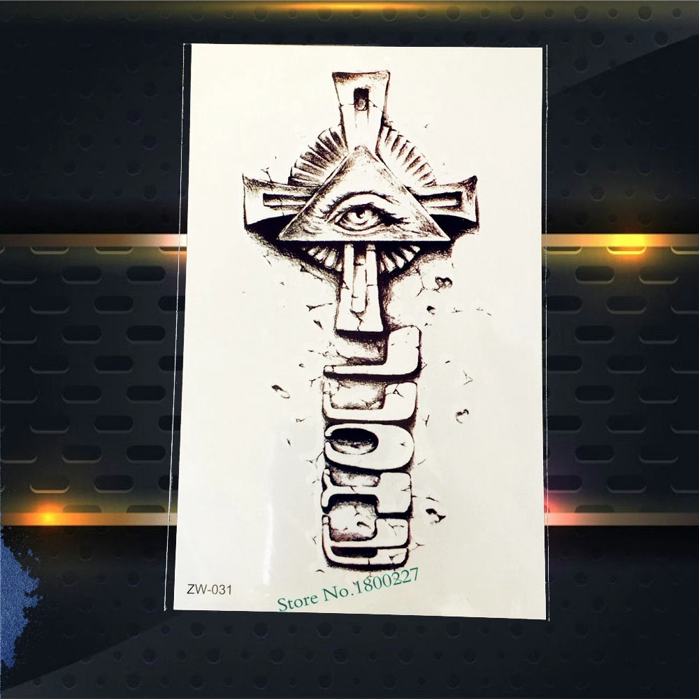 Старый черный часы конструкции Водонепроницаемый временные татуировки наклейки