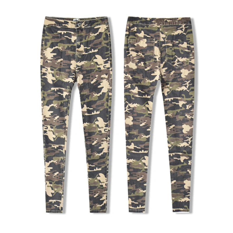 Женские камуфляжные брюки LOGAMI Модные узкие с высокой талией женские