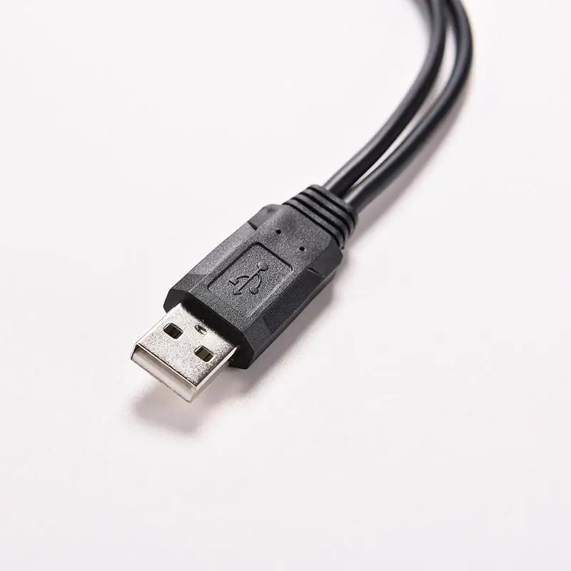 Черный Удлинительный Кабель USB 2 0 A 1 гнездо на двойных порта адаптер питания Y