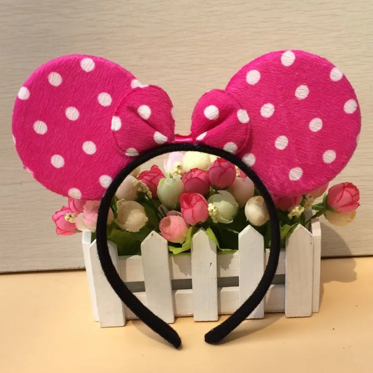 Disney Микки Маус мультяшная голова милые обруч уши Детская повязка на голову подарок для девочки вечерние головные уборы косплей головной убор косметическая игрушка