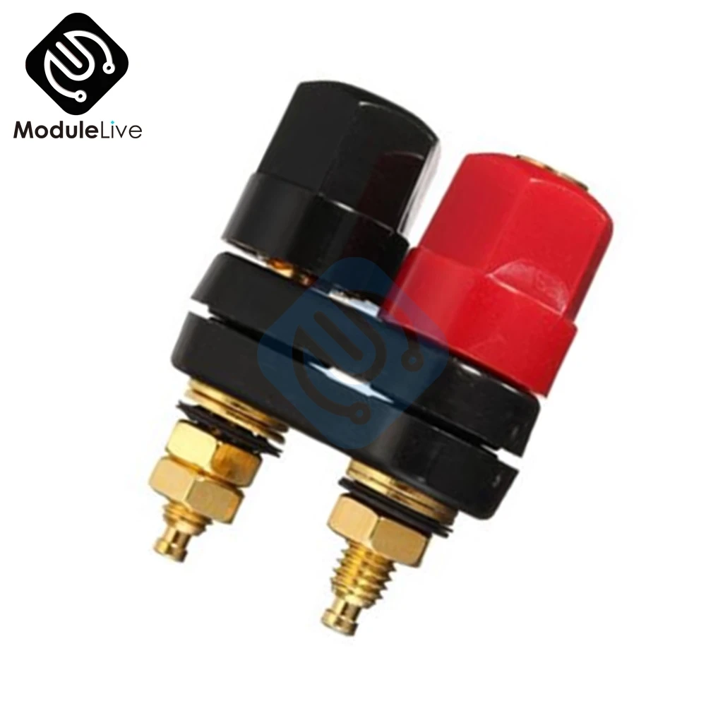 

Banana Plug Connecter Gold Plate Connector Terminal Banana Plugs Binding Post in Wire Connectors 4MM Red Black Diy 4 mm