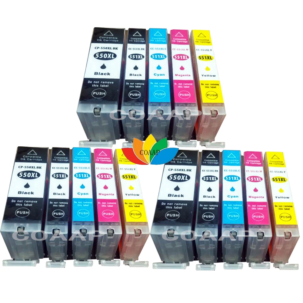 

15 Compatible setup Canon cartridges PGI-550 CLI-551 MG6450 MG6650 MX925 MG5550 MG5650 MG7150 MG7550