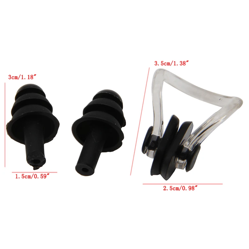 

1 Set Swimming Waterproof Soft Silicone Set Soft Nose Clip Ear Plug Earplug Tool