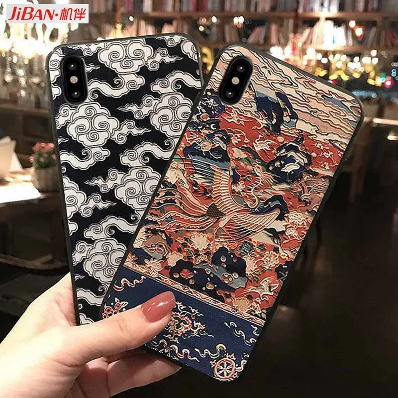 JIBAN For Samsung Note9 S8 Capa Wholesale Retro Cartoon Frosted Silicon Cases XiaoMi 9 8se Mix2 6x 5s S10 Cover |
