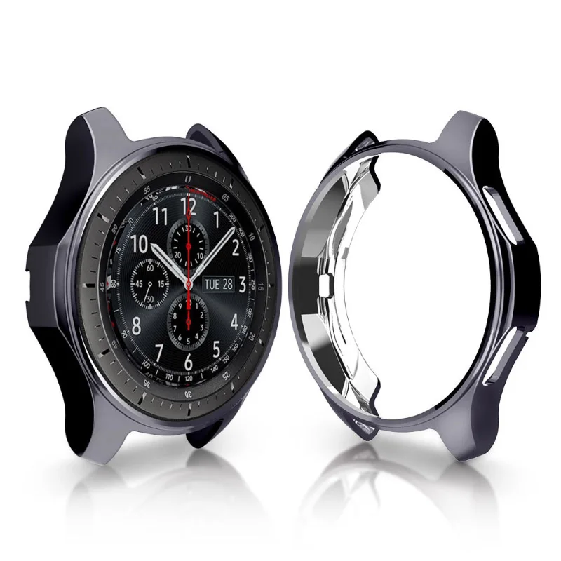 Grey ТПУ защитный чехол для samsung Galaxy Watch 42 мм 46 мм для samsung gear S3 Смарт-часы защитные аксессуары - Цвет: Grey