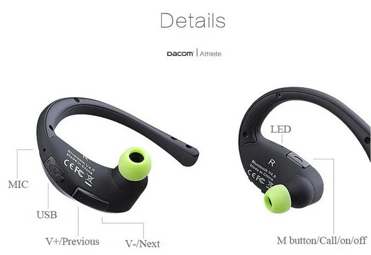 DACOM L05, Спортивная bluetooth-гарнитура, беспроводные наушники для бега, IPX7, водонепроницаемая гарнитура с шейным ободком, для телефона K6H Pro BT5.0