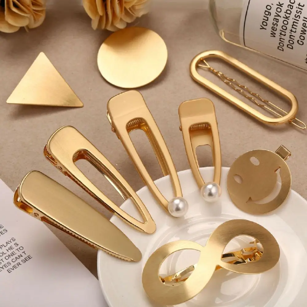 

17KM Gold Color Hairpin For Women Punk Geometric Infinite Hair Clips Bridal 2019 New Fashion Hair Accessories For women Girls