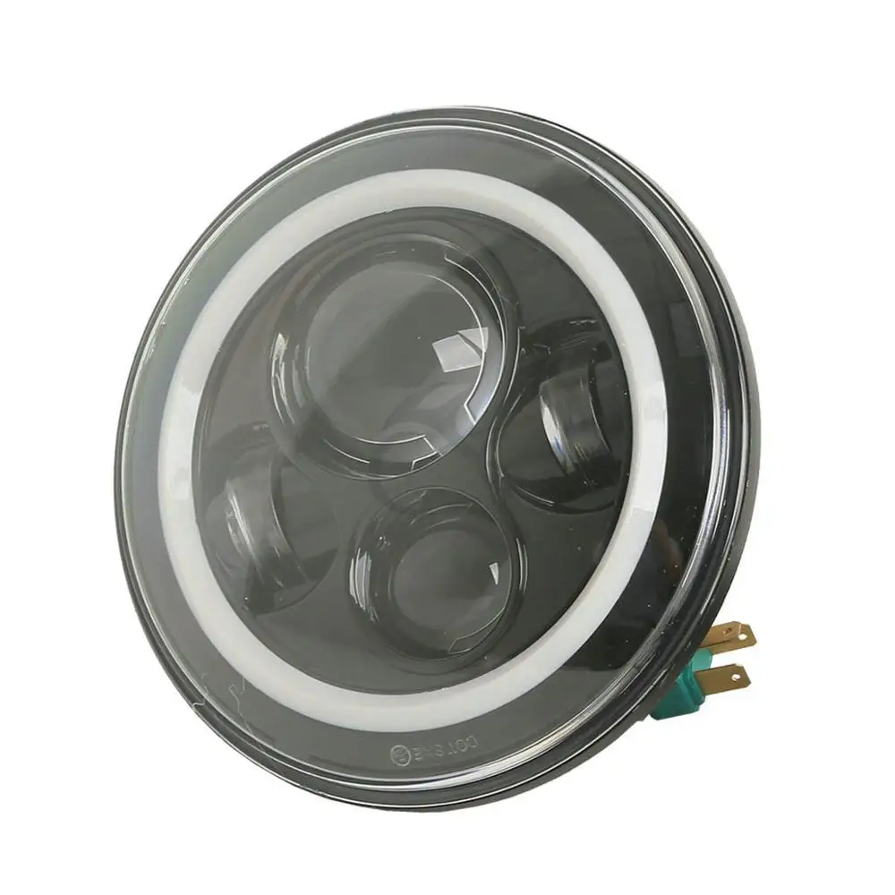 Мотоцикл 7 &quotLED проектор Halo фары для Jeep Wrangler JK LJ TJ 97 14 Harley Duo Electra Glide хром/черный| |