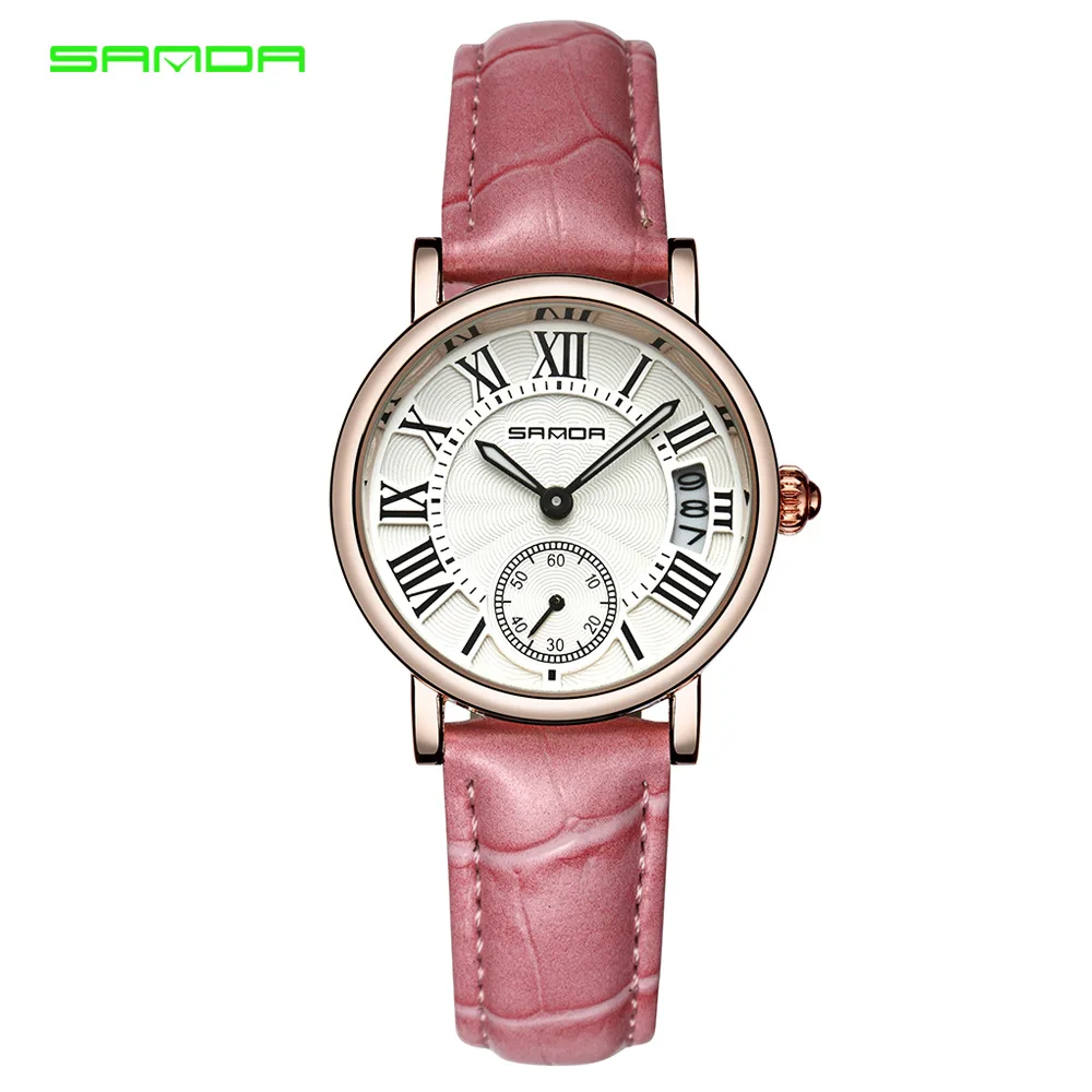 Женские часы календарь Дисплей кварцевые наручные Водонепроницаемый из