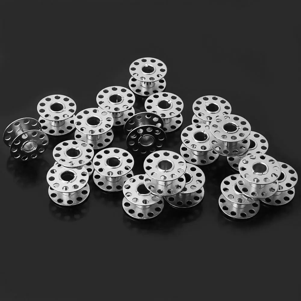 20 шт. серебряные катушки для швейных машин из нержавеющей стали Brother Janome Singer Elna