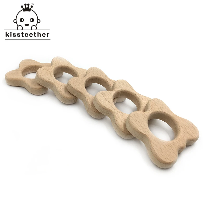 Mordedor de madera de haya org&aacute;nico hecho a mano, mariposa Natural, colgante personalizado, respetuoso con el medio ambiente, seguro, juguetes para beb&eacute;s-1