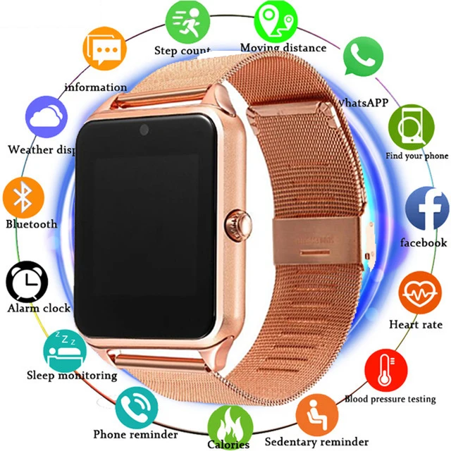 Смарт часы GT08 Z60 для мужчин и женщин наручные с Bluetooth умные поддержкой SIM/TF карт Apple