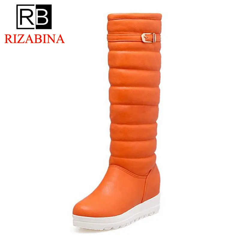 RIZABINA/женские зимние сапоги сохраняющие тепло осенние женские до колена на