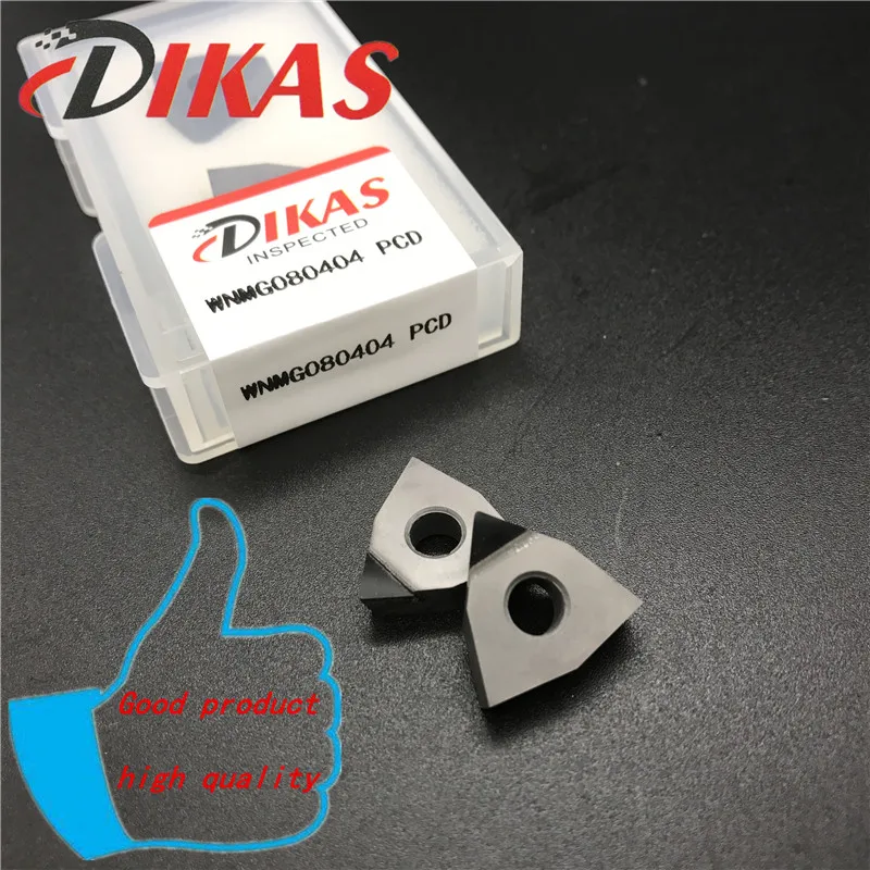 Алмазные вставки WNMG080404 PCD 2 шт. алмазные лезвия cnc инструменты для обработки