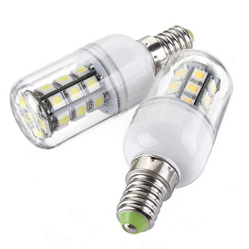 Светодиодный свет лампы E14 Кукуруза 5 Вт 220 V SMD 5050 Энергосберегающая Теплый