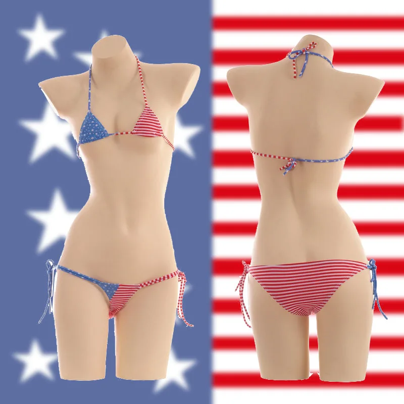 Женские сексуальные микро бикини в полоску 2 шт. скользящий треугольный топ