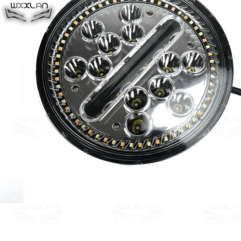 Wxxlan 2 шт. Led дальнего света 12 В 63 Вт 7 дюймов круглые фары для Jeep Niva Lada 4x4 Белый DRL и