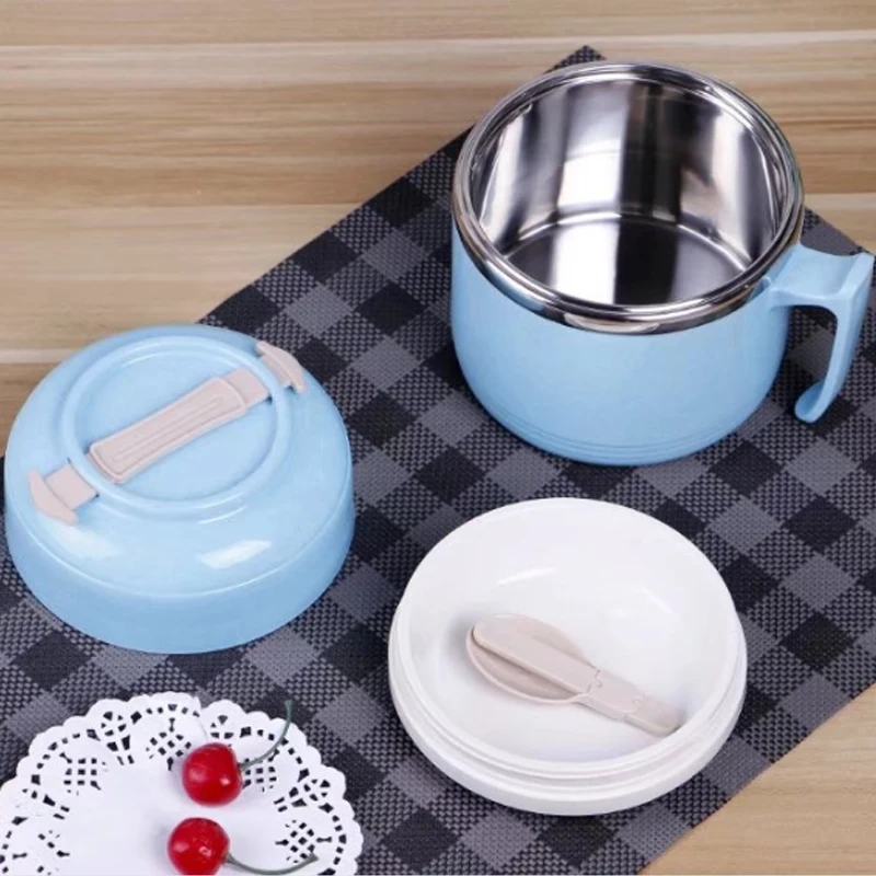 CHANOVEL Japanese Cute Stainless Steel Lunch Boxs Leak-Proof Portable Bento Box With Handle Food Container For Kids Picnic Set | Дом и сад