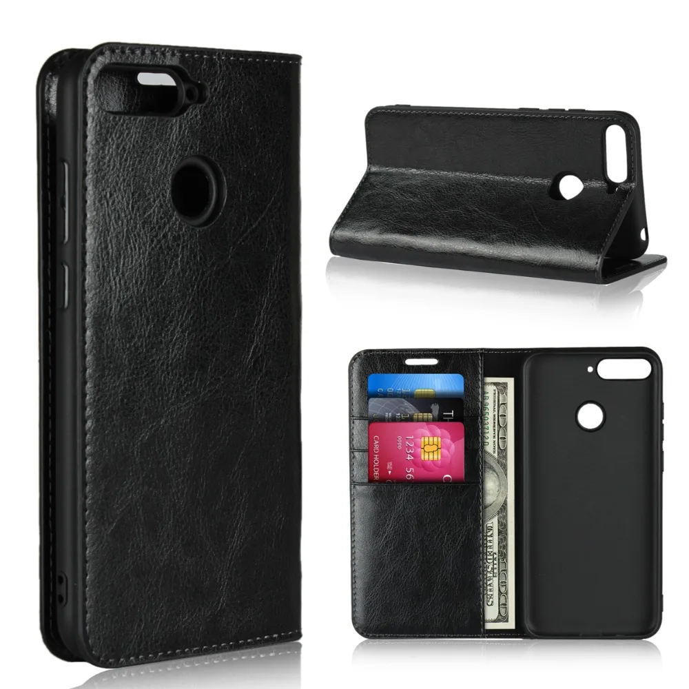 

For huawei honor 7a pro Case Luxury Flip Genuine Leather Phone Cove Fundas Para Coque Capa For huawei honor 7a pro