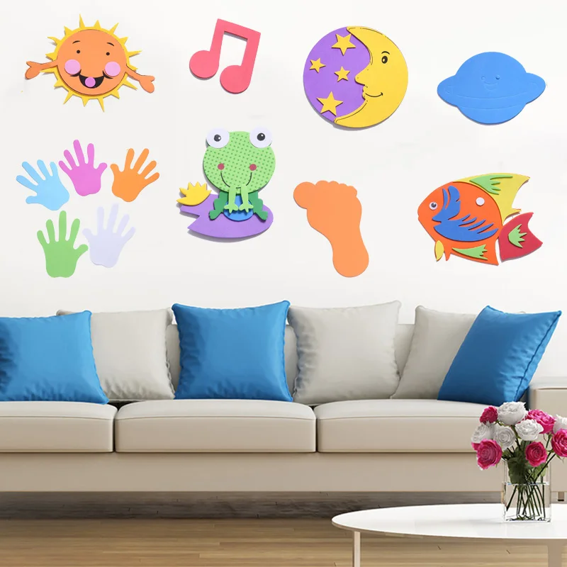 Съемная Наклейка на стену EVA мультяшная наклейка для детской комнаты детского