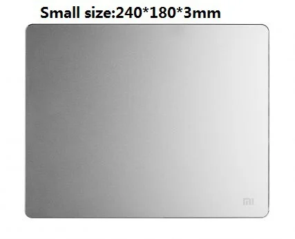 100% Original Mi Xiaomi Metal Mouse Pad 240 x 180 3 mm Top Game Surface Aluminium Alloy Mat Silicone Back |
