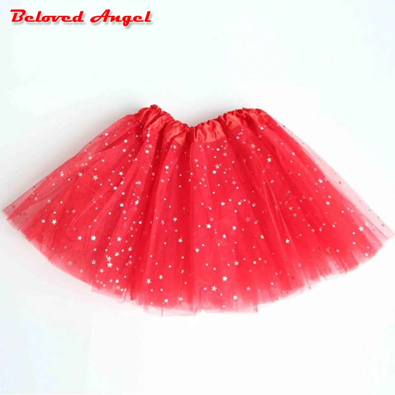 

Baby Girls Tutu Skirt Fluffy Children Ballet Kids Pettiskirt Baby Girl Skirts Star Print Mesh Princess Tulle Party Dance Skirts