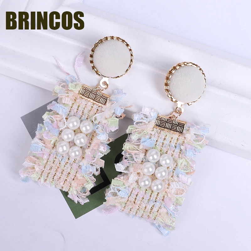 Большие серьги для женщин корейские массивные длинные Винтажные висячие