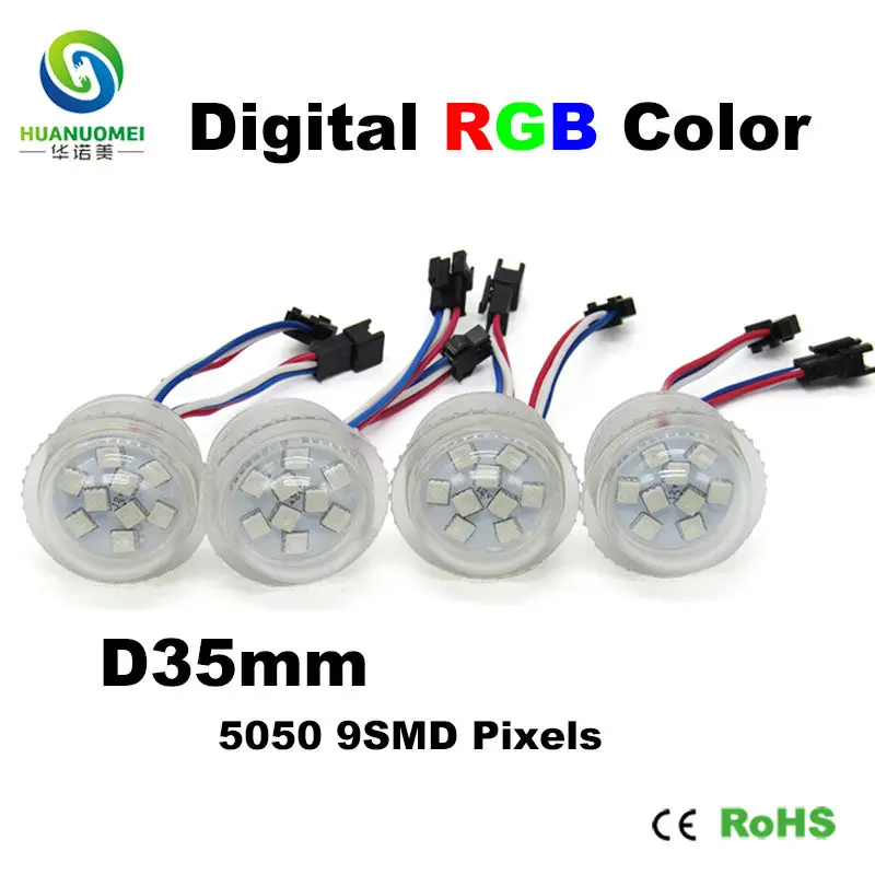 DC 12 В UCS1903 35 мм 9 светодиодов Водонепроницаемый умный пиксельный rgb светодиодный