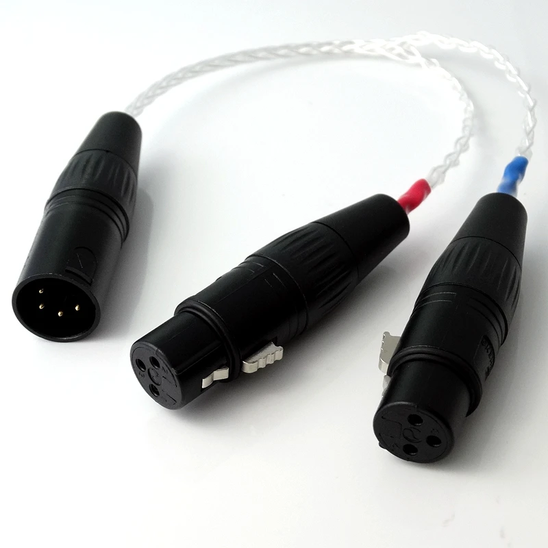 4 контактный XLR штекер сбалансированный До 2x 3 Женский аудио адаптер для наушников