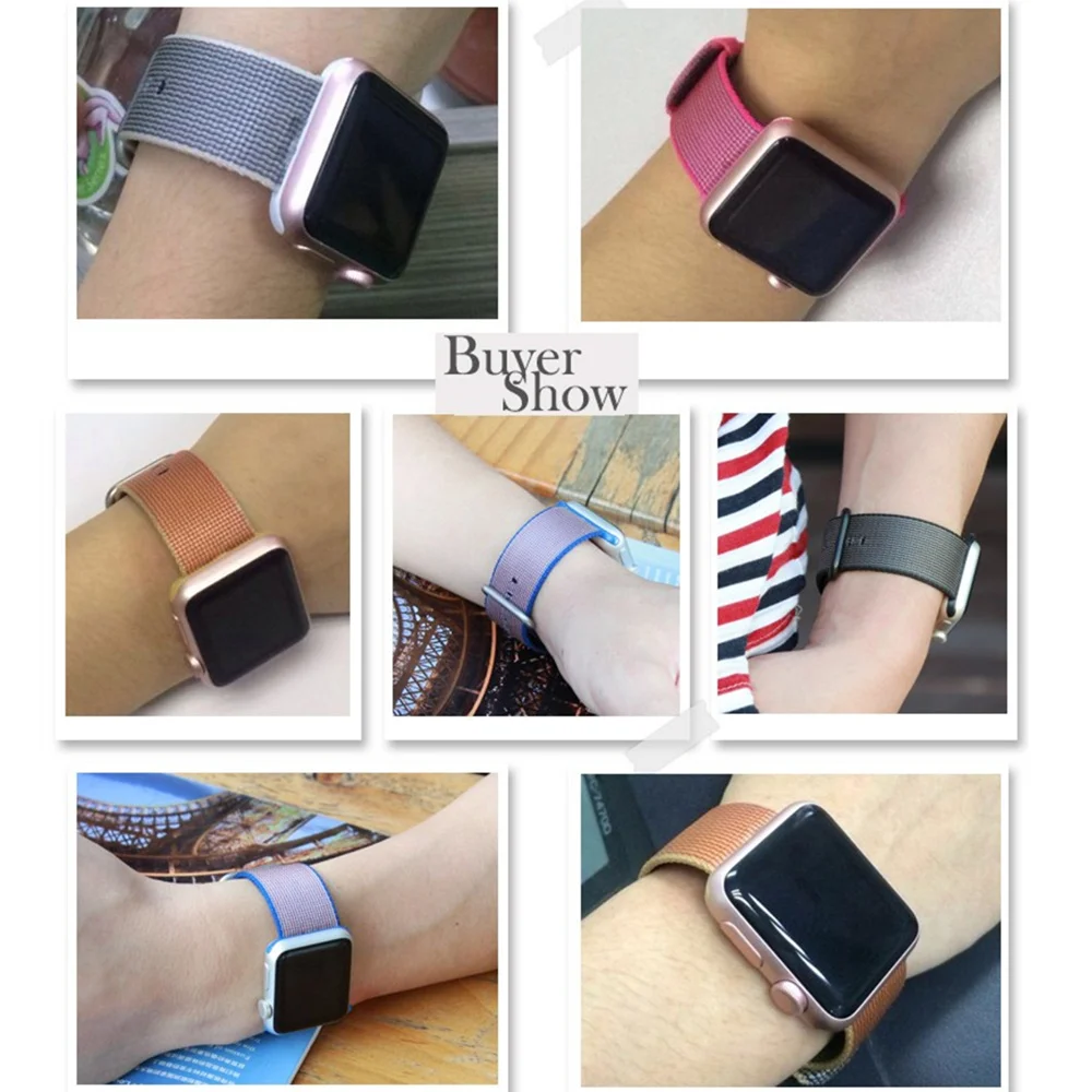 Спортивный тканый нейлоновый ремешок для часов apple watch 42 мм/38 браслет наручные