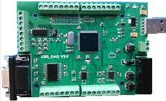 USB RS232 DAQ карта сбора данных 16AD 12 бит 100K 2DA 8DI 8DO PWM Modbus Rtu LabVIEW delphi7.0 VB.net VC6.0