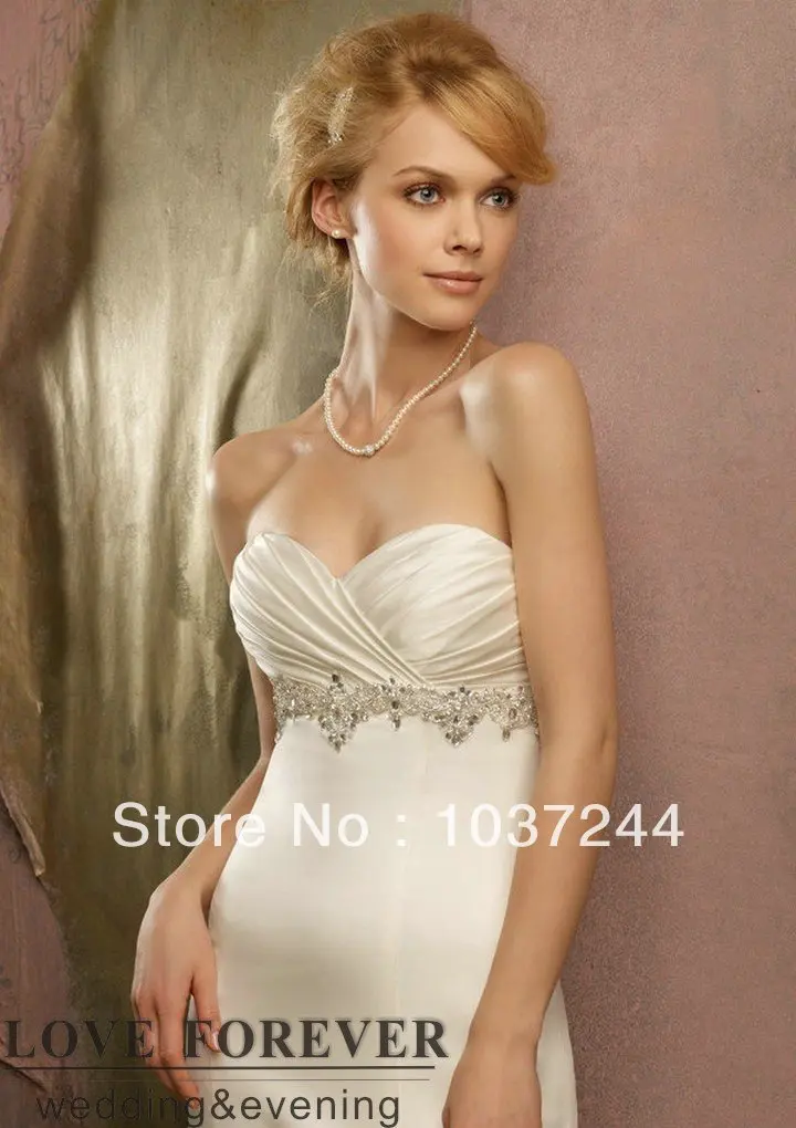Best Selling Wholesale Price Mermaid Ivory Satin Wedding Dress 2012 New Style | Свадьбы и торжества
